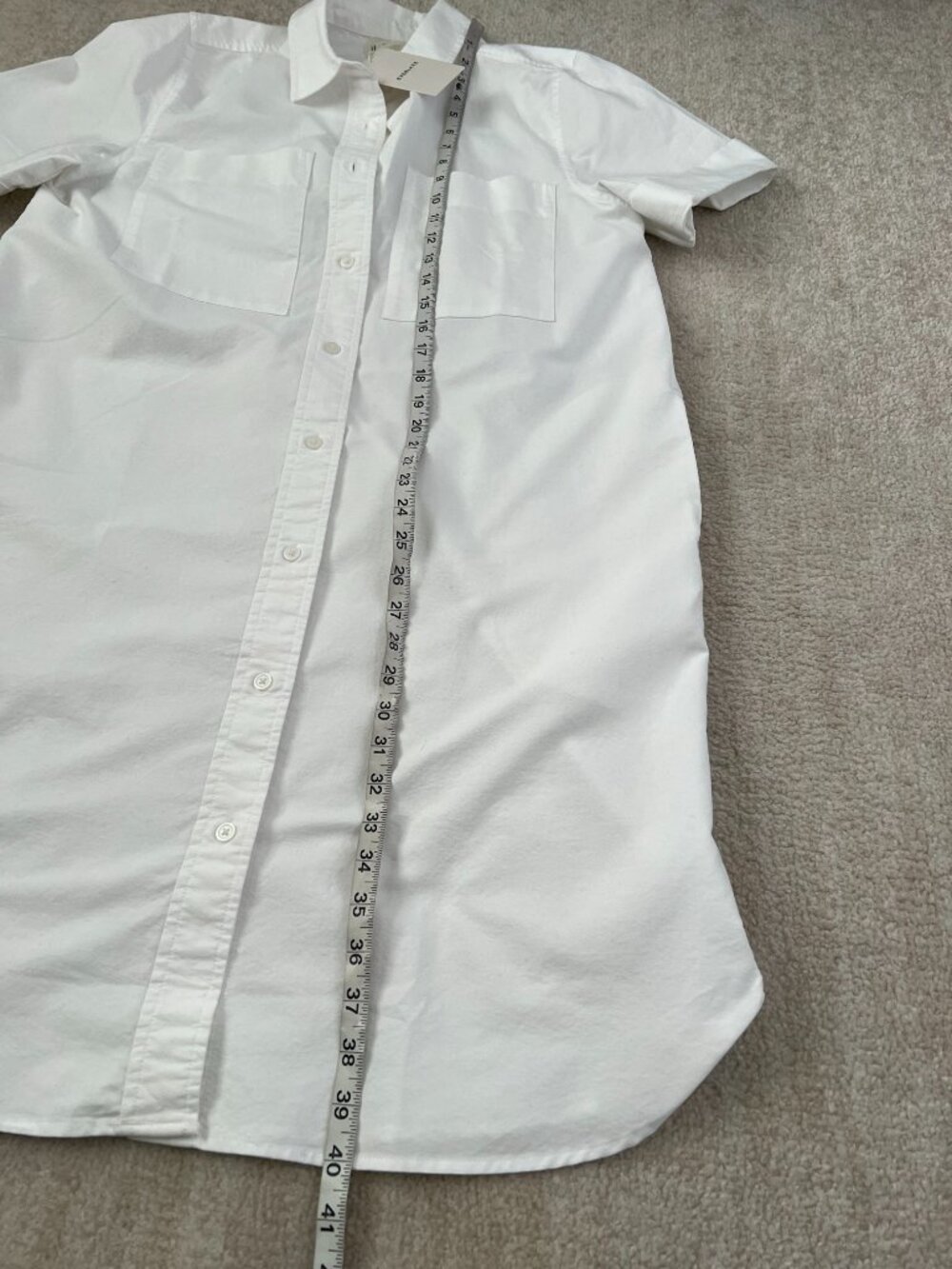 NWT Everlane Oxford Short Sleeve Shirt Dress M White Cotton Summer - Picture 5 of 10